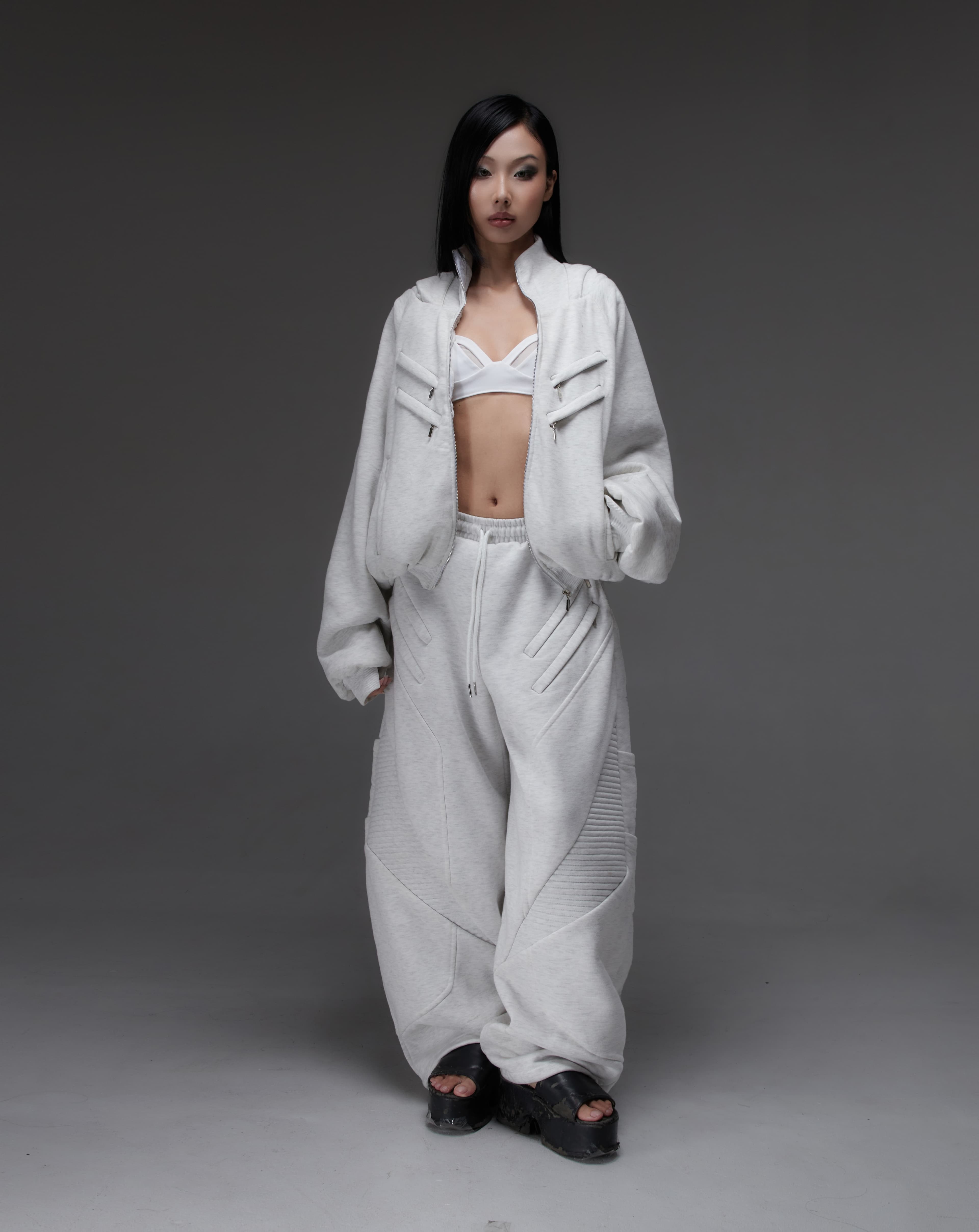 Zip Up Hoodie Jacket No color